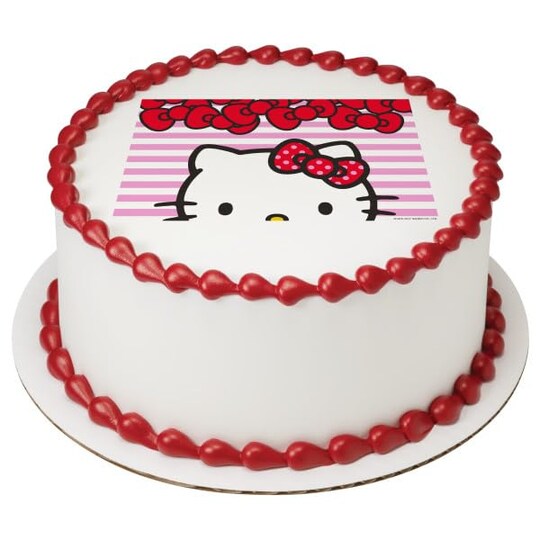 Hello Kitty PhotoCake® Edible Cake Topper Icing Image for 6 inch Round cake or larger